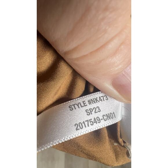 Madewell Size 6 Sophia Cami Tiered Midi Dress in Dot Brown Tie Back Zip *read* - Picture 11 of 15